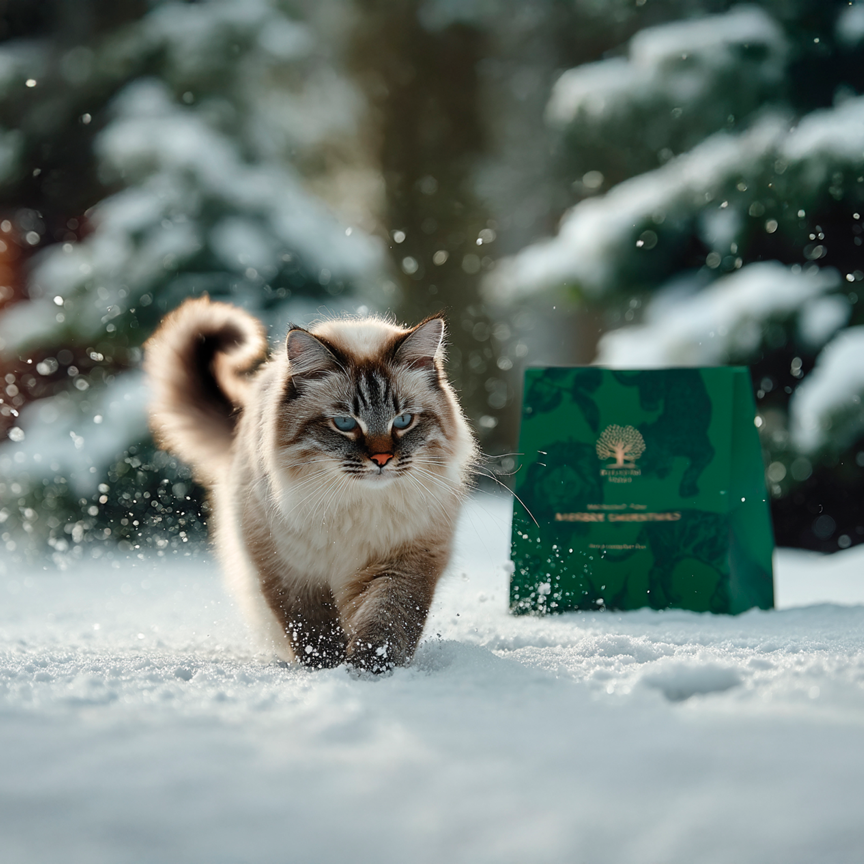 CHRISTMAS CAT PRESENT